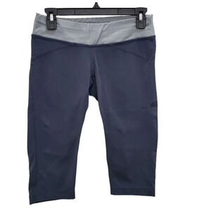 Lucy Activewear LucyPower Vintage Two Tone Gray‎ Fitted Capris USA Made Size S